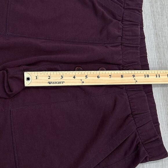 Sundays Mid-Rise Brynn Boxer Button Detail Relaxed Jogger Pants in Berry Size 1 - Picture 11 of 15